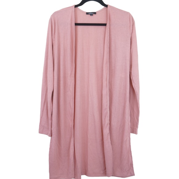 Blush Ribbed Cardigan - Picture 2 of 5